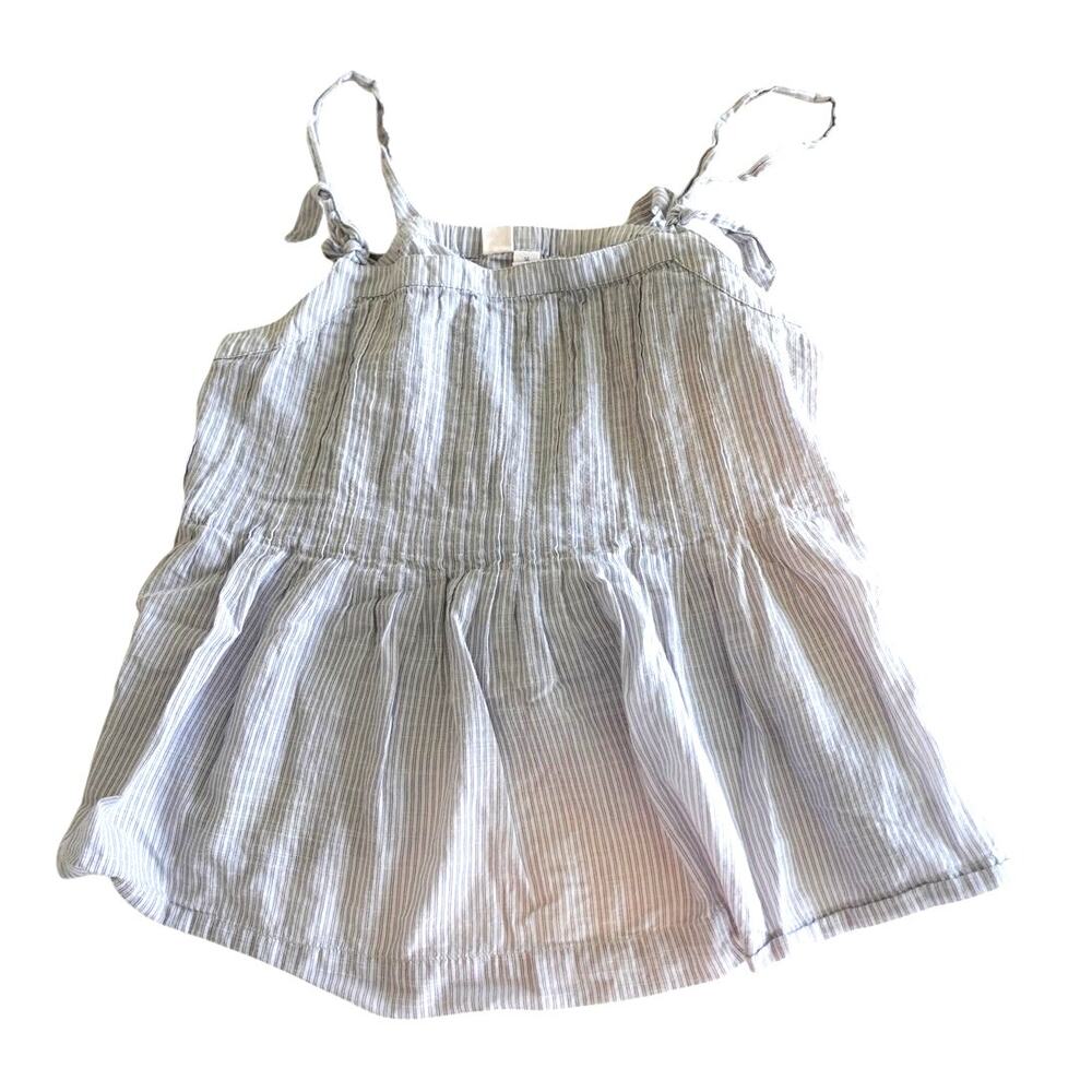FLASH SALE 🍒cotton Blue pin stripe Womens M Cropped top